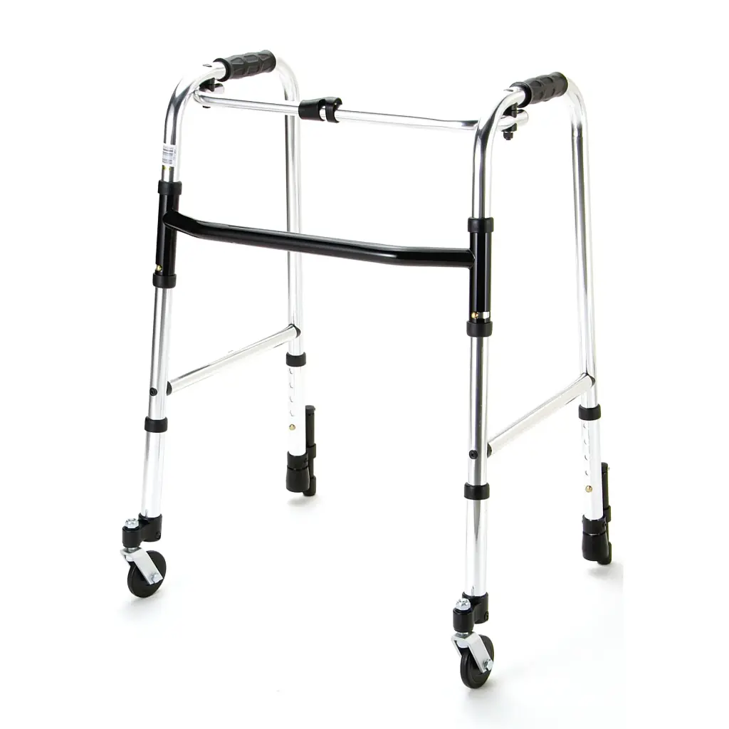 Walker (Single-Bend Aluminum Alloy / with Wheels)