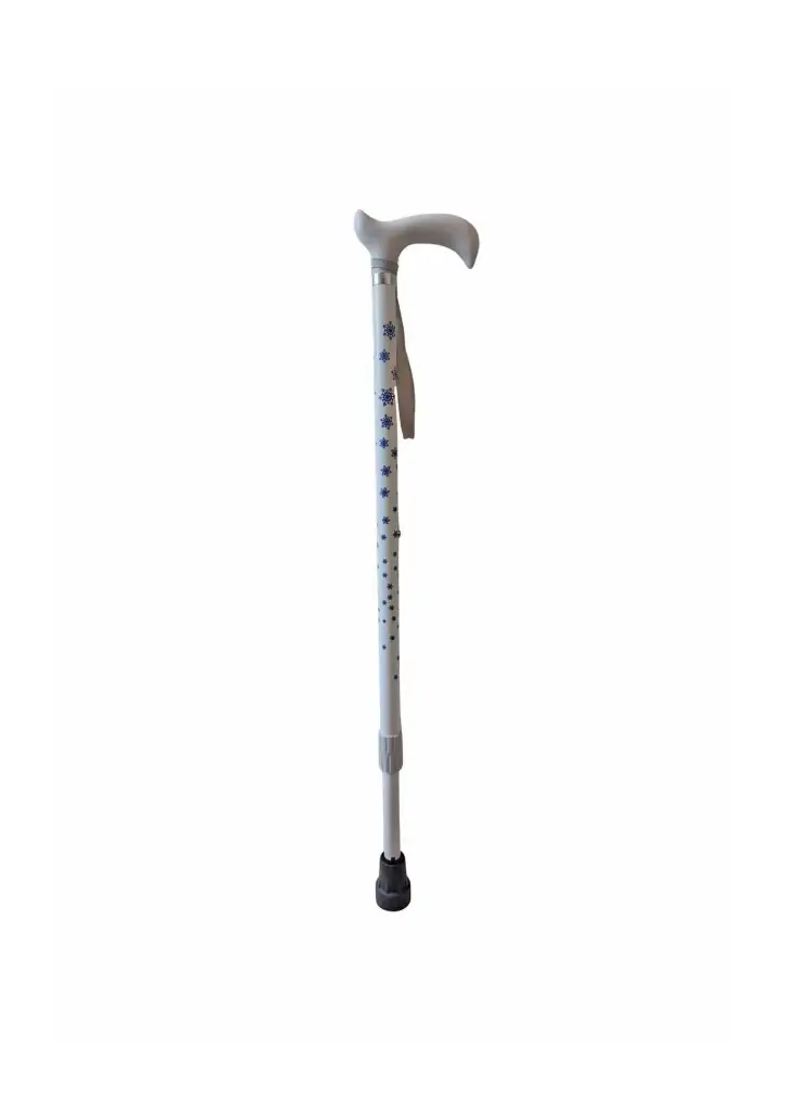 White Patterned Carbon Fiber Walking Cane