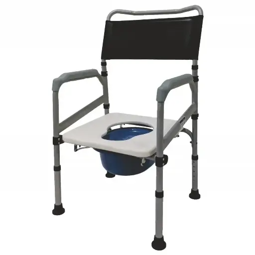 [DVCC6037SMGY] Commode chair (5 adjustable positions)