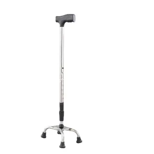 [DMWS6044SNBK] Stainless Steel Quad Cane with Black Handle