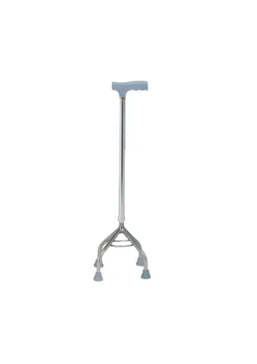 [DMWS6047ANGY] Aluminum tube quad cane with gray handle