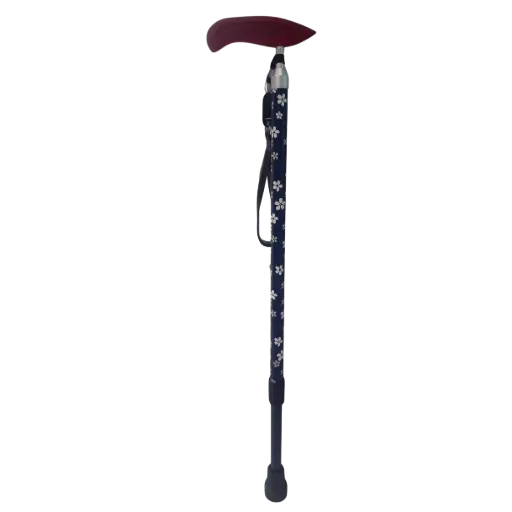 藍色花紋碳纖維單腳拐杖